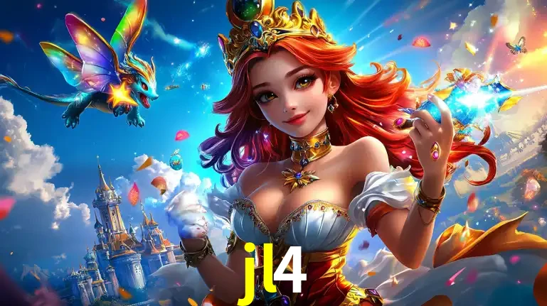 A princesa de um reino de fantasia mágico, com seu pequeno dragão, apresentando um mundo de prêmios encantados nos jogos de caça-níqueis do cassino jl4.